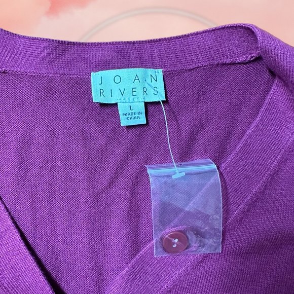 Joan’s Rivers Womens Set Sweater-Vest Large Stretch Burgundy Cotton Fabric - Picture 12 of 14